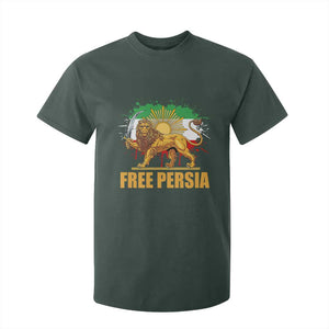 Free Persian T Shirt For Kid Iran Flag Lion And Sun Persian Pride Iranian Protests TS11 Dark Forest Green Print Your Wear