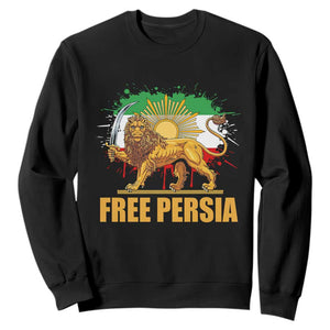 Free Persian Sweatshirt Iran Flag Lion And Sun Persian Pride Iranian Protests TS11 Black Print Your Wear