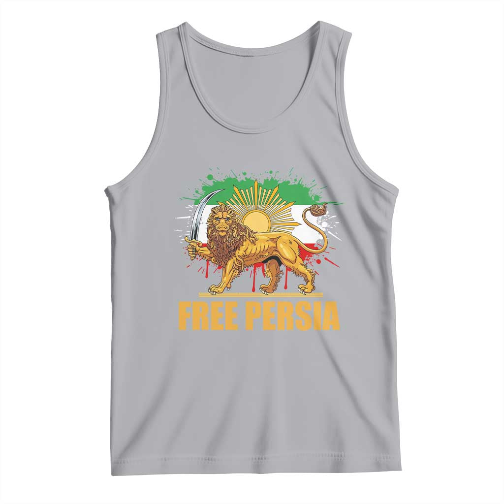 Free Persian Tank Top Iran Flag Lion And Sun Persian Pride Iranian Protests TS11 Athletic Heather Print Your Wear