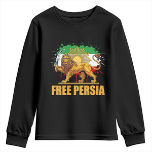 Free Persian Youth Sweatshirt Iran Flag Lion And Sun Persian Pride Iranian Protests TS11 Black Print Your Wear
