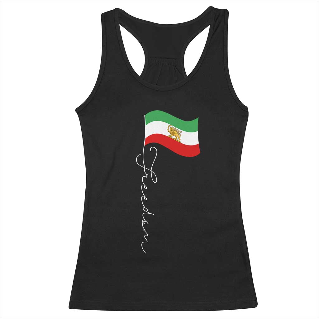 Persian Freedom Racerback Tank Top - Free Iran Proud Persian Iranian Solidarity Tee TS11 Black Print Your Wear