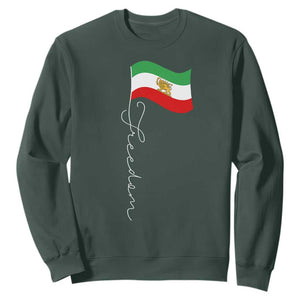 Persian Freedom Sweatshirt Free Iran Proud Persian Iranian TS11 Dark Forest Green Print Your Wear