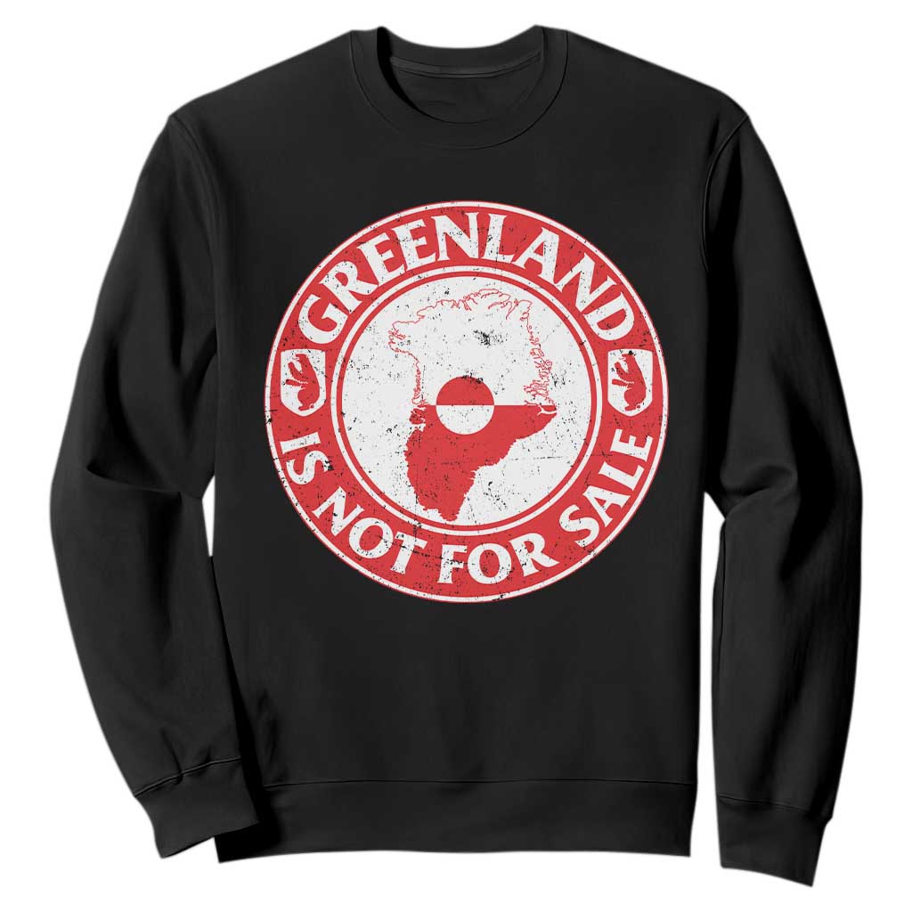 Greenland Is Not For Sale Sweatshirt Political Statement Arms of Greenland TS11 Black Print Your Wear