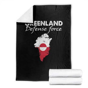 Greenland Defense Force Throw Blanket Political Statement Greenland Policy TS11 Black Print Your Wear