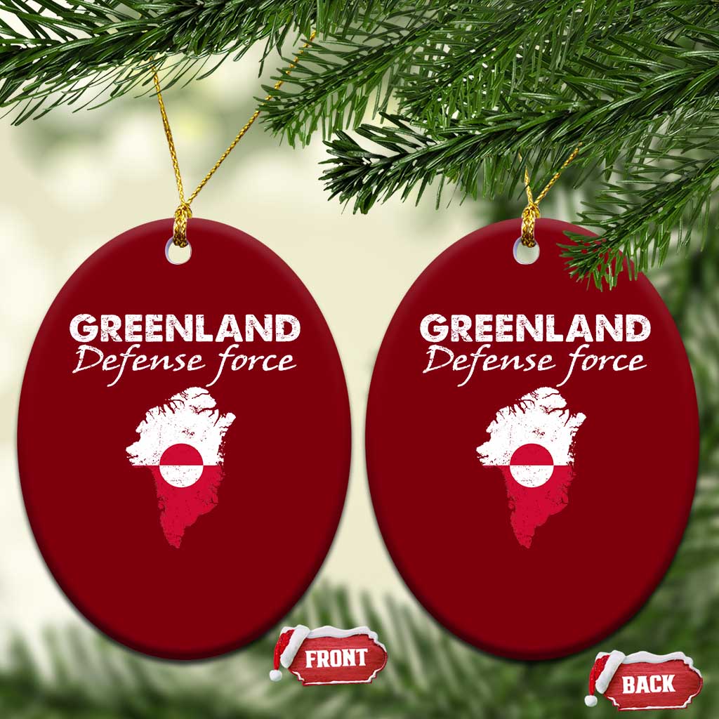 Greenland Defense Force Ceramic Ornament Political Statement Greenland Policy TS11 Print Your Wear