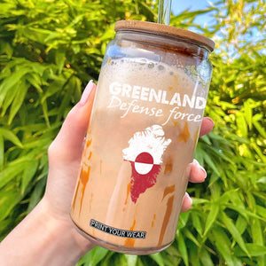 Greenland Defense Force Glass Can Political Statement Greenland Policy TS11 Black Print Your Wear