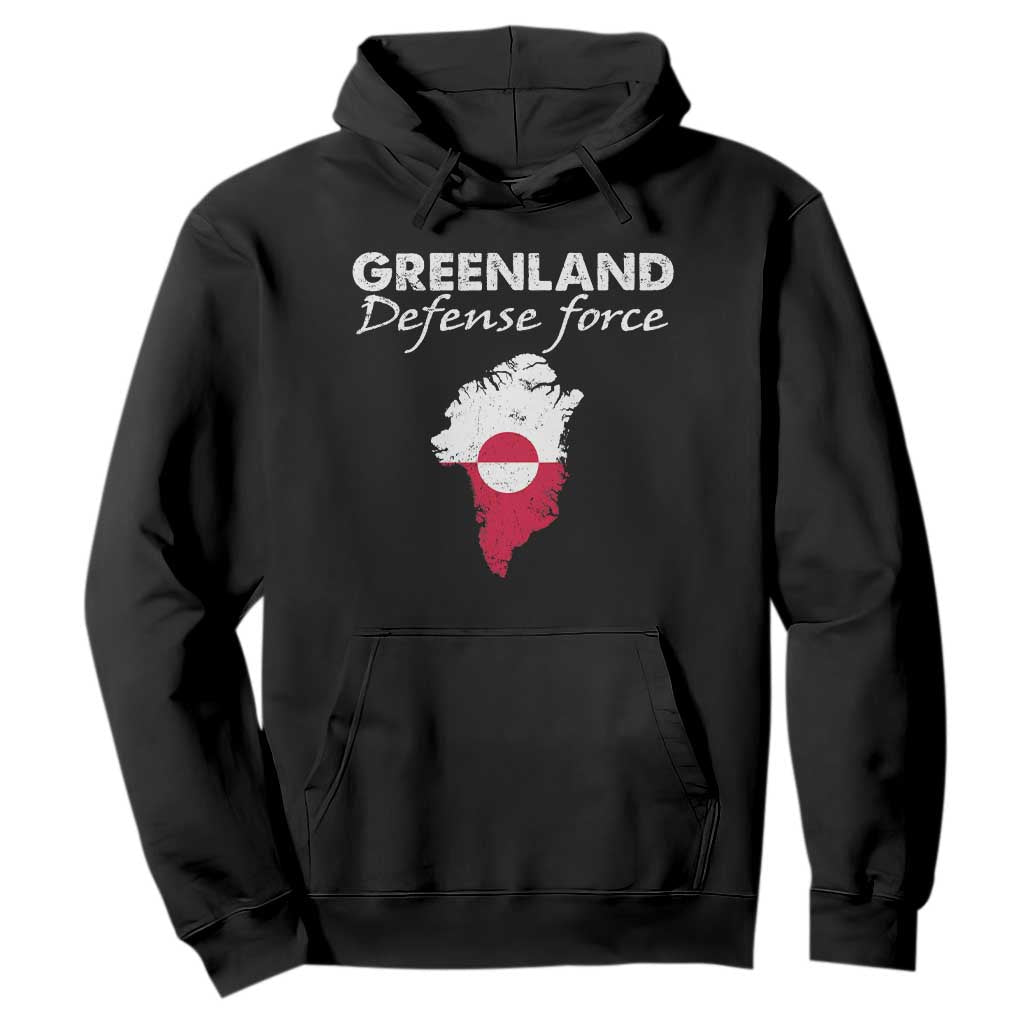 Greenland Defense Force Hoodie Political Statement Greenland Policy TS11 Black Print Your Wear