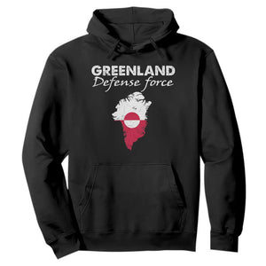 Greenland Defense Force Hoodie Political Statement Greenland Policy TS11 Black Print Your Wear