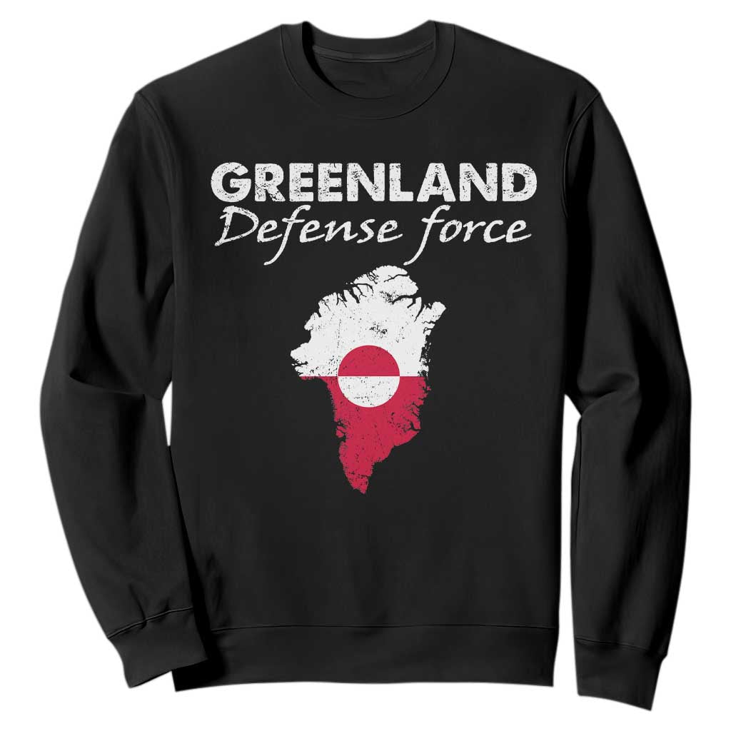 Greenland Defense Force Sweatshirt Political Statement Greenland Policy TS11 Black Print Your Wear