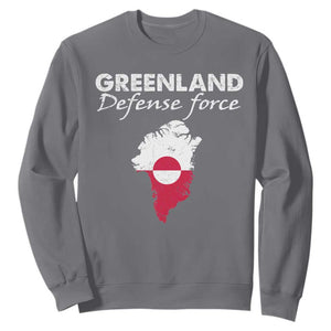 Greenland Defense Force Sweatshirt Political Statement Greenland Policy TS11 Charcoal Print Your Wear