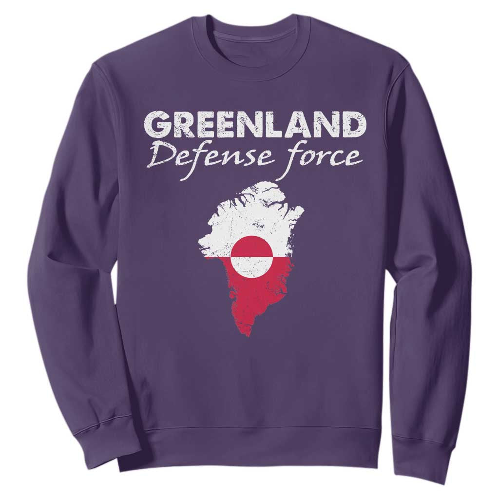 Greenland Defense Force Sweatshirt Political Statement Greenland Policy TS11 Purple Print Your Wear