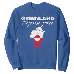 Greenland Defense Force Sweatshirt Political Statement Greenland Policy TS11 Royal Blue Print Your Wear