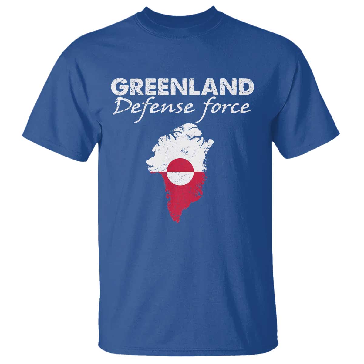 Greenland Defense Force T Shirt Political Statement Greenland Policy TS11 Royal Blue Print Your Wear