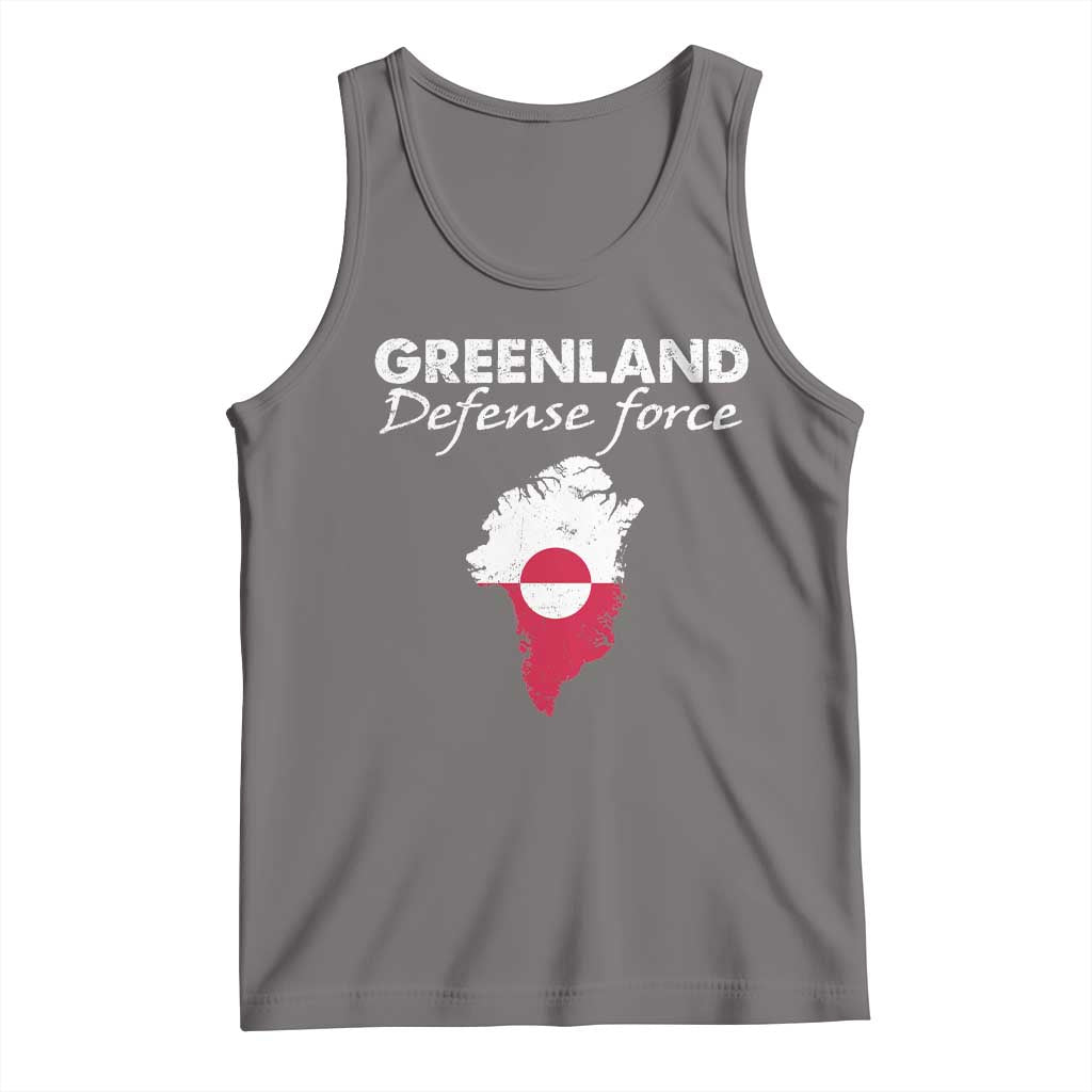 Greenland Defense Force Tank Top Political Statement Greenland Policy TS11 Deep Heather Print Your Wear