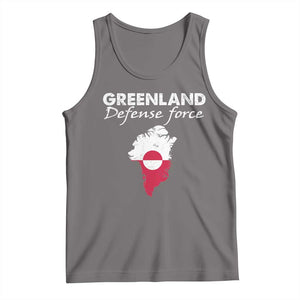 Greenland Defense Force Tank Top Political Statement Greenland Policy TS11 Deep Heather Print Your Wear