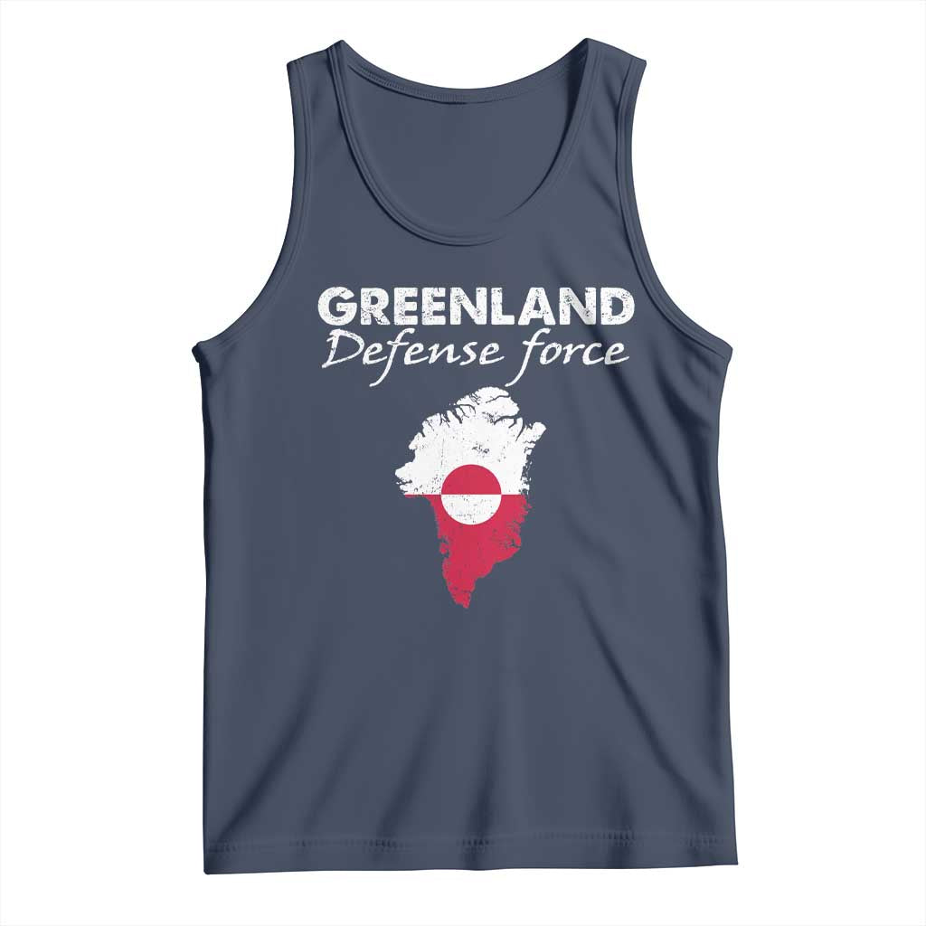 Greenland Defense Force Tank Top Political Statement Greenland Policy TS11 Navy Print Your Wear