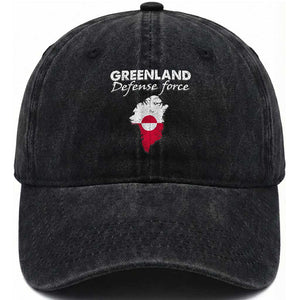 Greenland Defense Force Washed Cotton Baseball Cap Political Statement Greenland Policy TS11 Print Your Wear