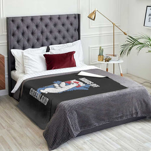 Hands Off Greenland Protest Throw Blanket Support Greenland Bear Holding Flag TS11 Print Your Wear