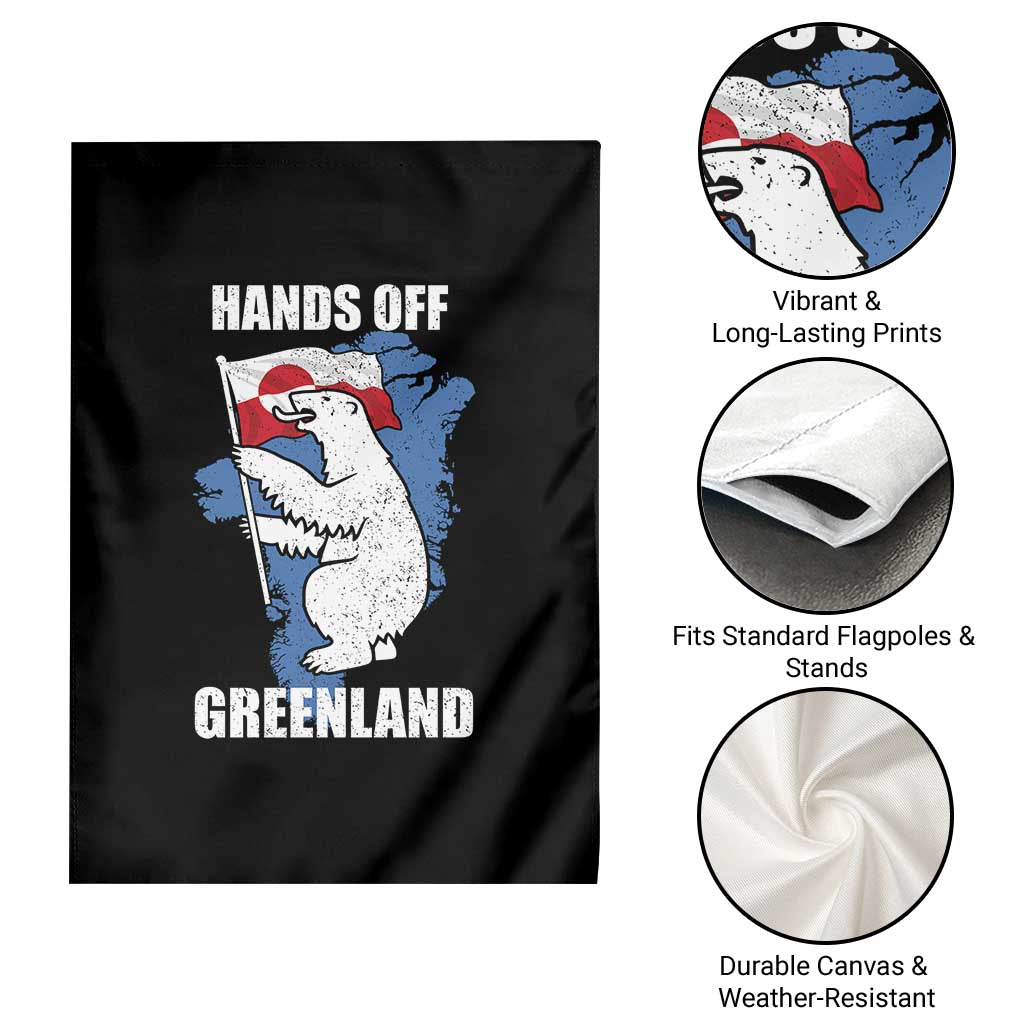 Hands Off Greenland Protest Garden Flag Support Greenland Bear Holding Flag TS11 Print Your Wear