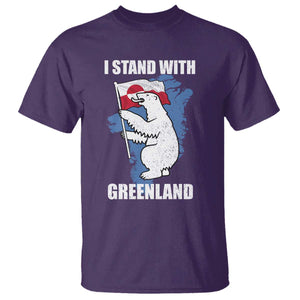 I Stand With Greenland T Shirt Polar Bear Greenland Protest TS11 Purple Print Your Wear
