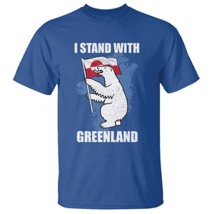 I Stand With Greenland T Shirt Polar Bear Greenland Protest TS11 Royal Blue Print Your Wear
