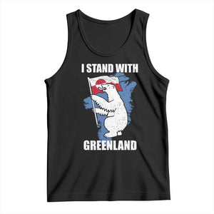 I Stand With Greenland Tank Top Polar Bear Greenland Protest TS11 Black Print Your Wear