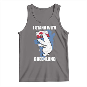 I Stand With Greenland Tank Top Polar Bear Greenland Protest TS11 Deep Heather Print Your Wear