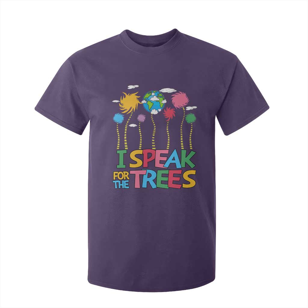 Funny Earth Day I Speak For The Trees T Shirt For Kid Hippie Trees TS11 Purple Print Your Wear