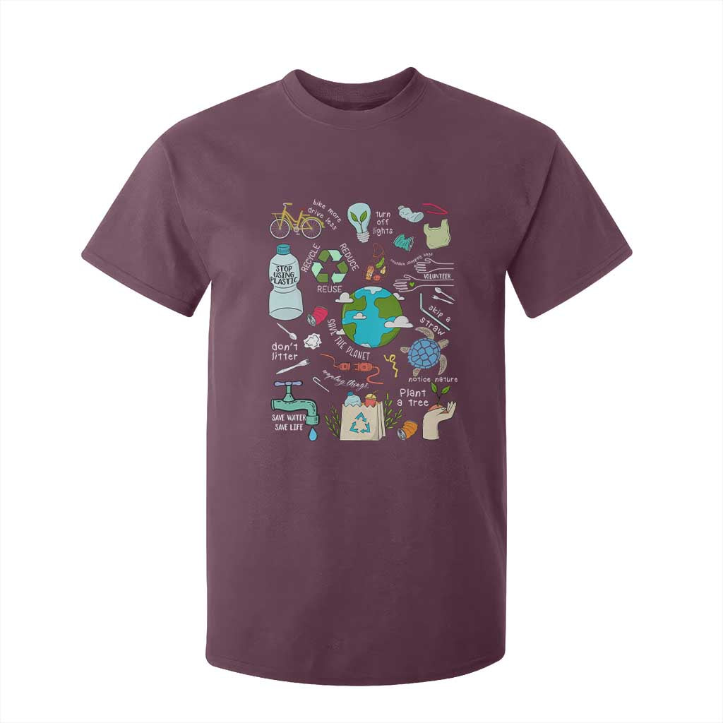 Earth Day Ecological sustainability Environment Protection T Shirt For Kid TS11 Maroon Print Your Wear