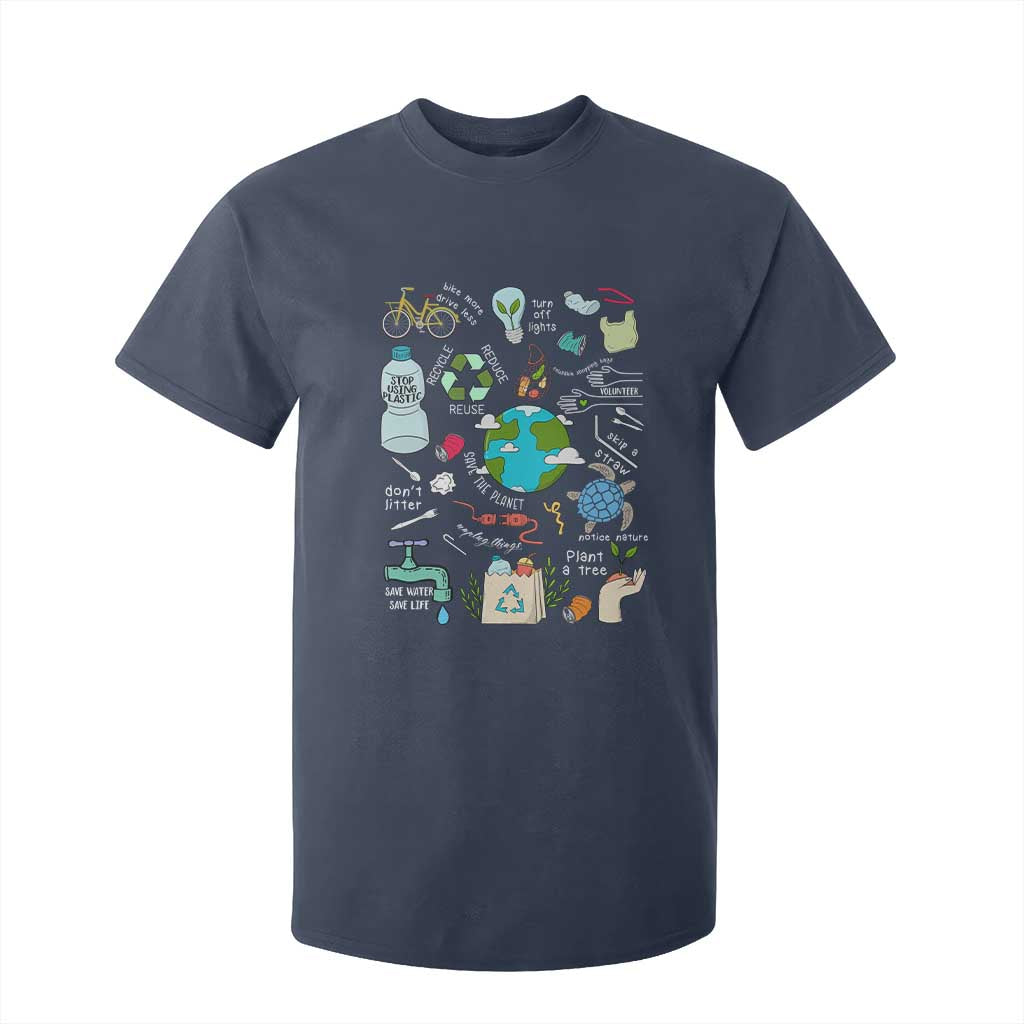Earth Day Ecological sustainability Environment Protection T Shirt For Kid TS11 Navy Print Your Wear