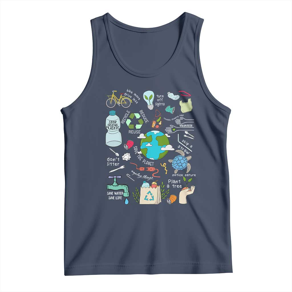 Earth Day Ecological sustainability Environment Protection Tank Top TS11 Navy Print Your Wear