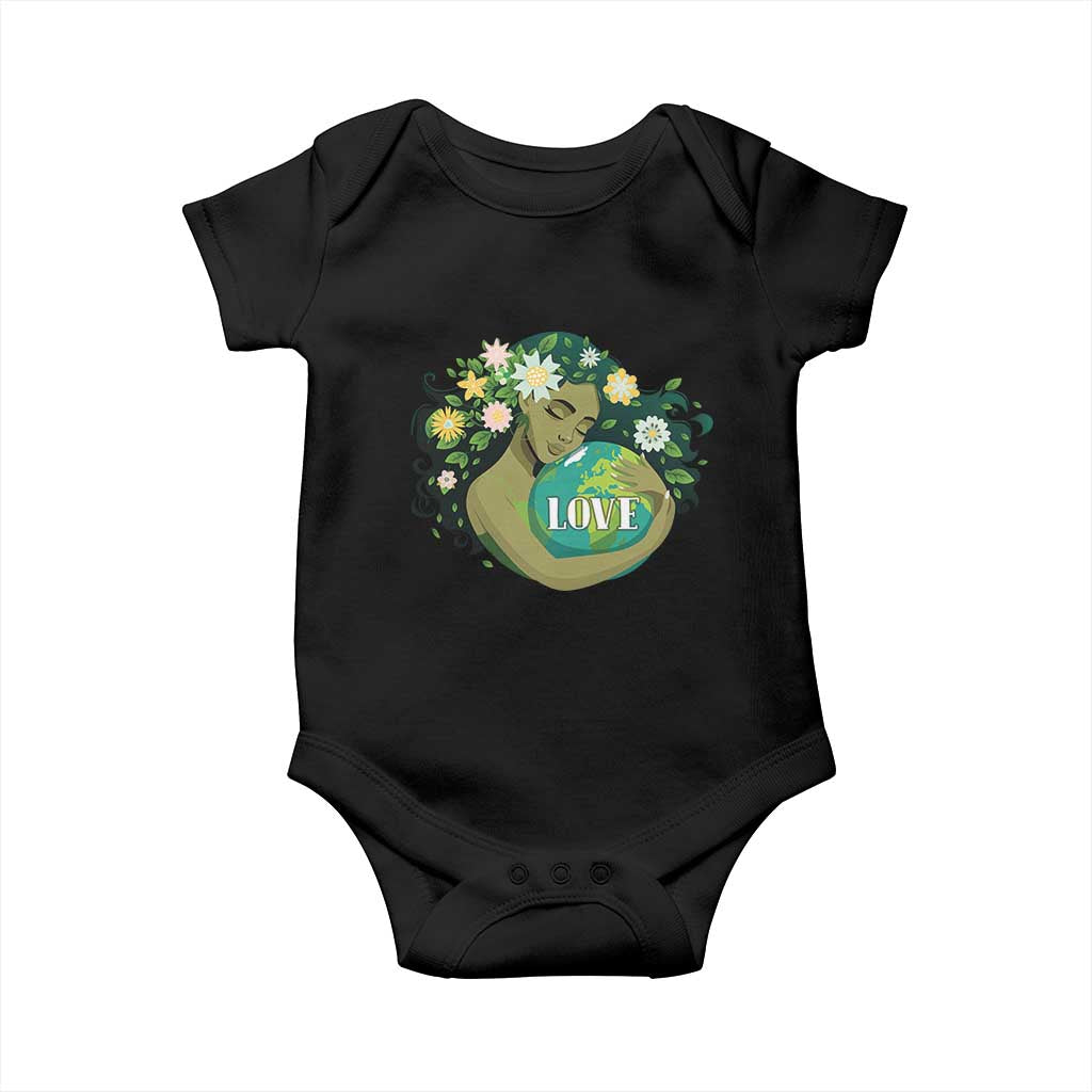LOVE Mother Earth Day Save Our Planet Environment Green Baby Onesie TS11 Black Print Your Wear