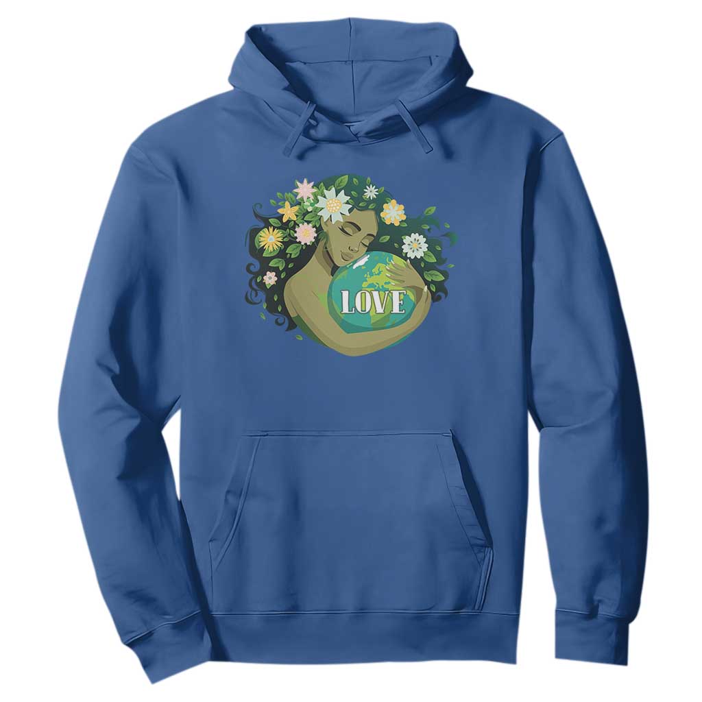 LOVE Mother Earth Day Save Our Planet Environment Green Hoodie TS11 Royal Blue Print Your Wear