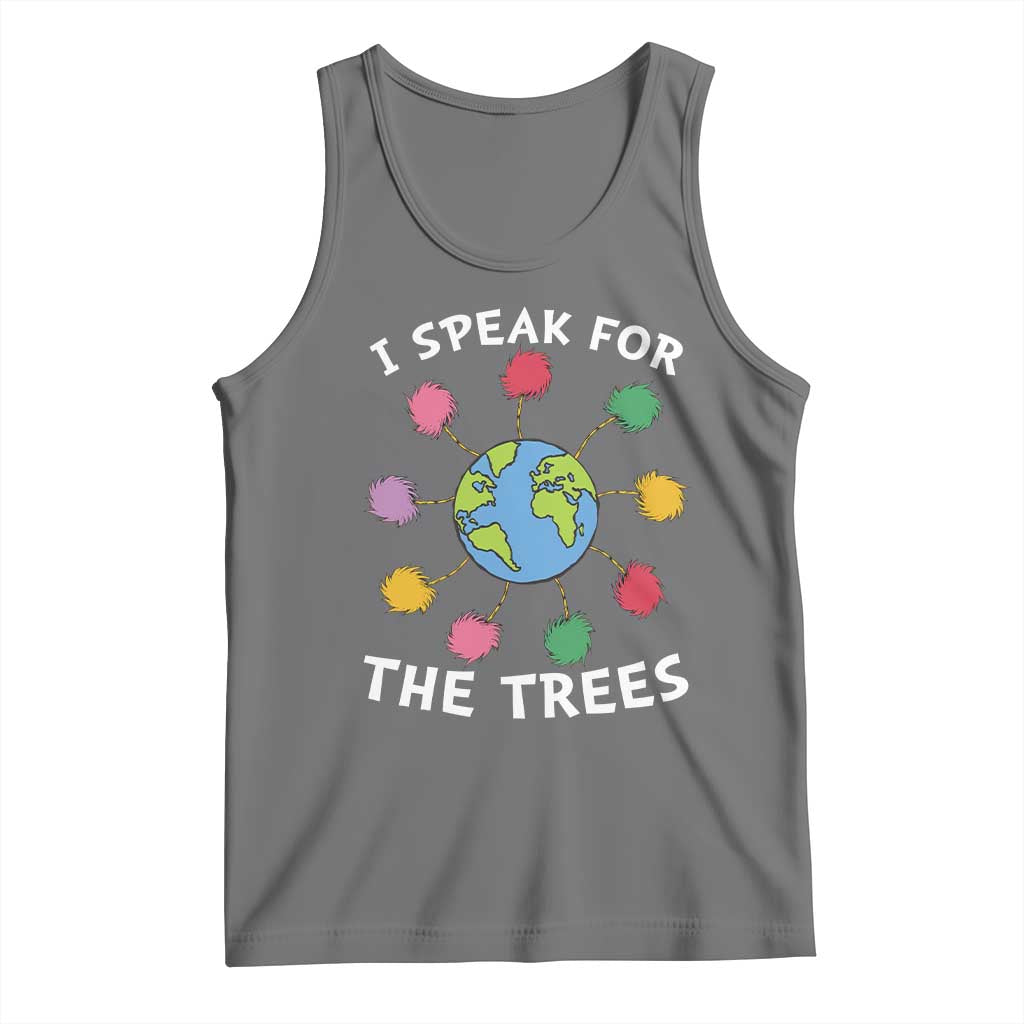 Funny Earth Day I Speak For The Trees Planet Tank Top Hippie TS11 Black Heather Print Your Wear
