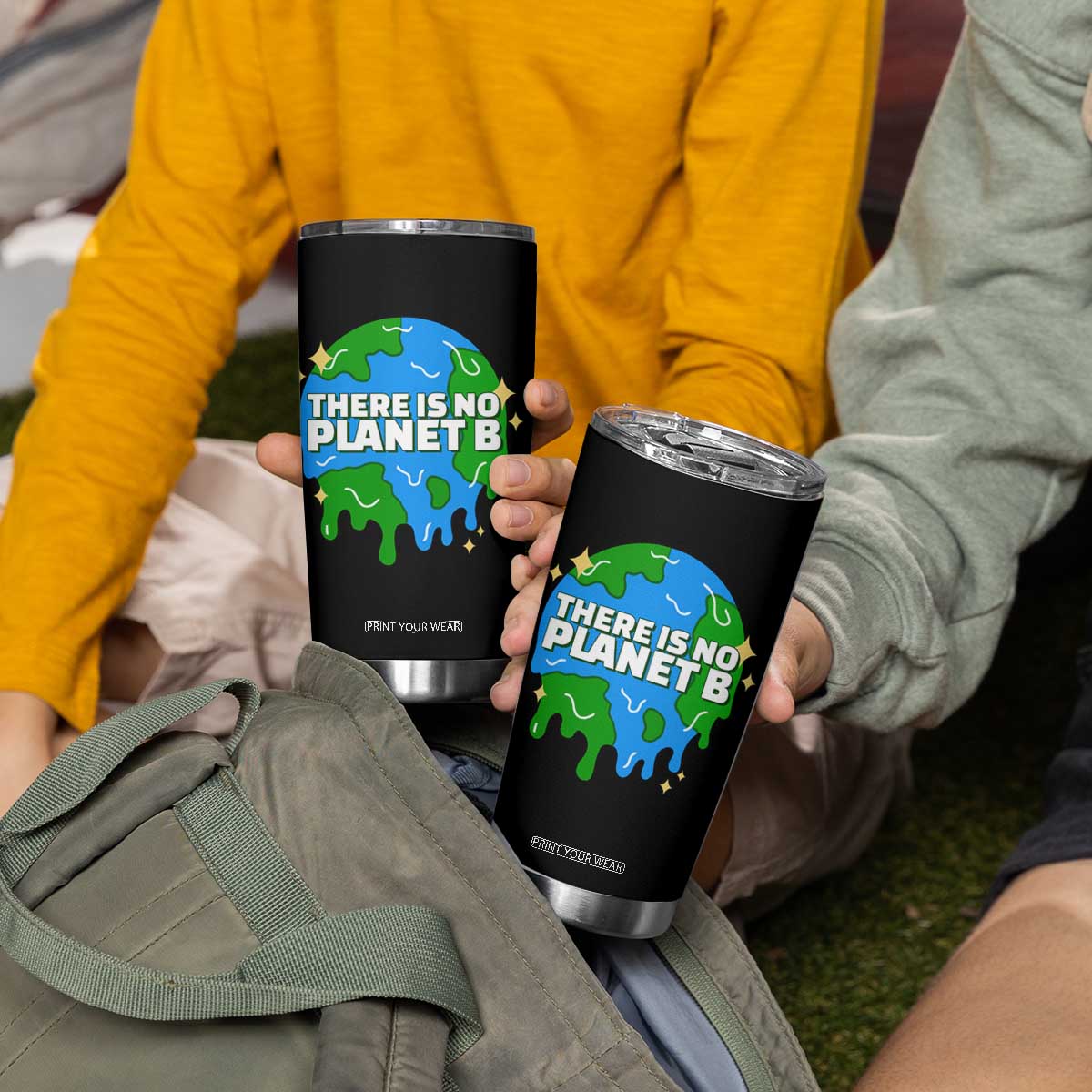 Funny Earth Day There Is No Planet B Tumbler Cup TS11 Print Your Wear