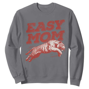 Easy Tiger Mom Sweatshirt Vintage Boho Distressed Aesthetic Mother's Day Gifts TS11 Charcoal Print Your Wear