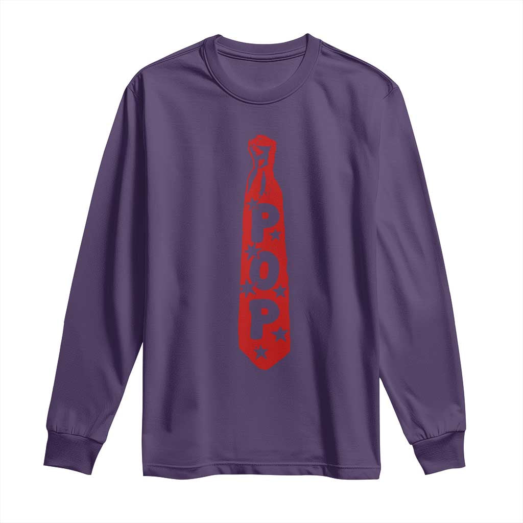 Pop Tie Star Dad Music Lover Fathers Day Long Sleeve Shirt TS11 Purple Print Your Wear