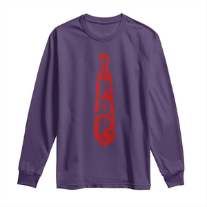 Pop Tie Star Dad Music Lover Fathers Day Long Sleeve Shirt TS11 Purple Print Your Wear