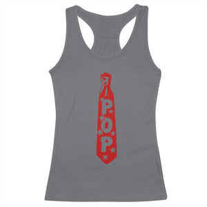Pop Tie Star Dad Music Lover Fathers Day Racerback Tank Top TS11 Charcoal Print Your Wear