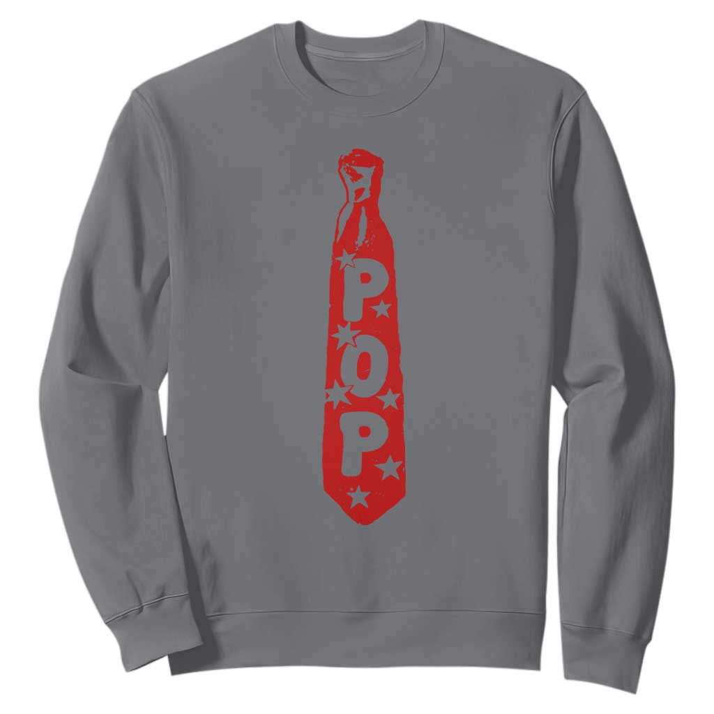 Pop Tie Star Dad Music Lover Fathers Day Sweatshirt TS11 Charcoal Print Your Wear