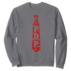Pop Tie Star Dad Music Lover Fathers Day Sweatshirt TS11 Charcoal Print Your Wear