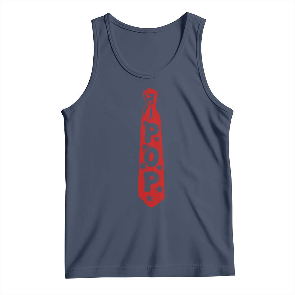 Pop Tie Star Dad Music Lover Fathers Day Tank Top TS11 Navy Print Your Wear