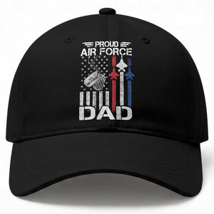 Proud Air Force Dad Baseball Cap Military Army Father Vintage American Flag TS11 Print Your Wear