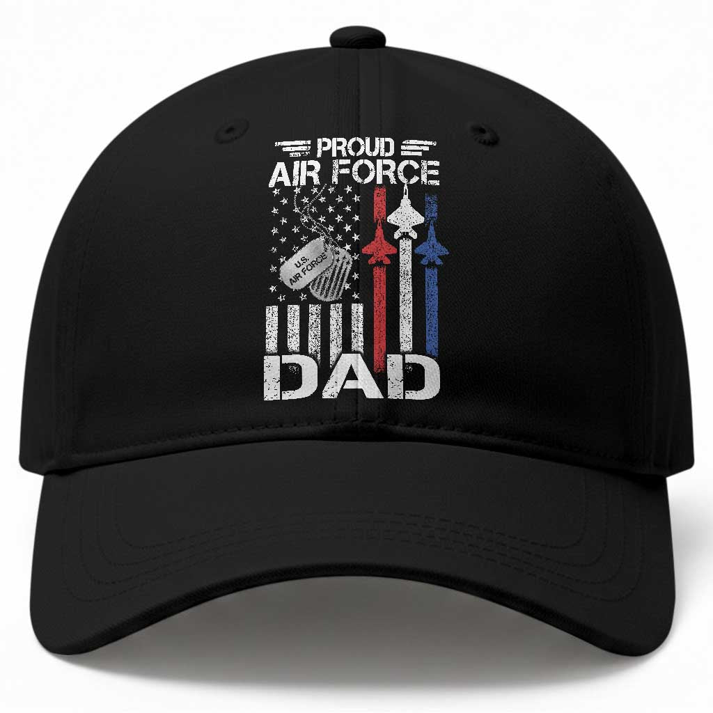 Proud Air Force Dad Baseball Cap Military Army Father Vintage American Flag TS11 Print Your Wear