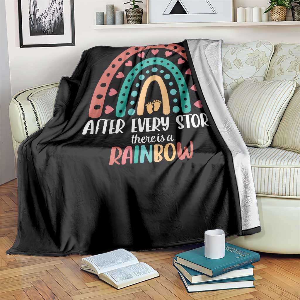 After Every Storm There Is A Rainbow Throw Blanket Pregnancy Announcement TS11 Print Your Wear