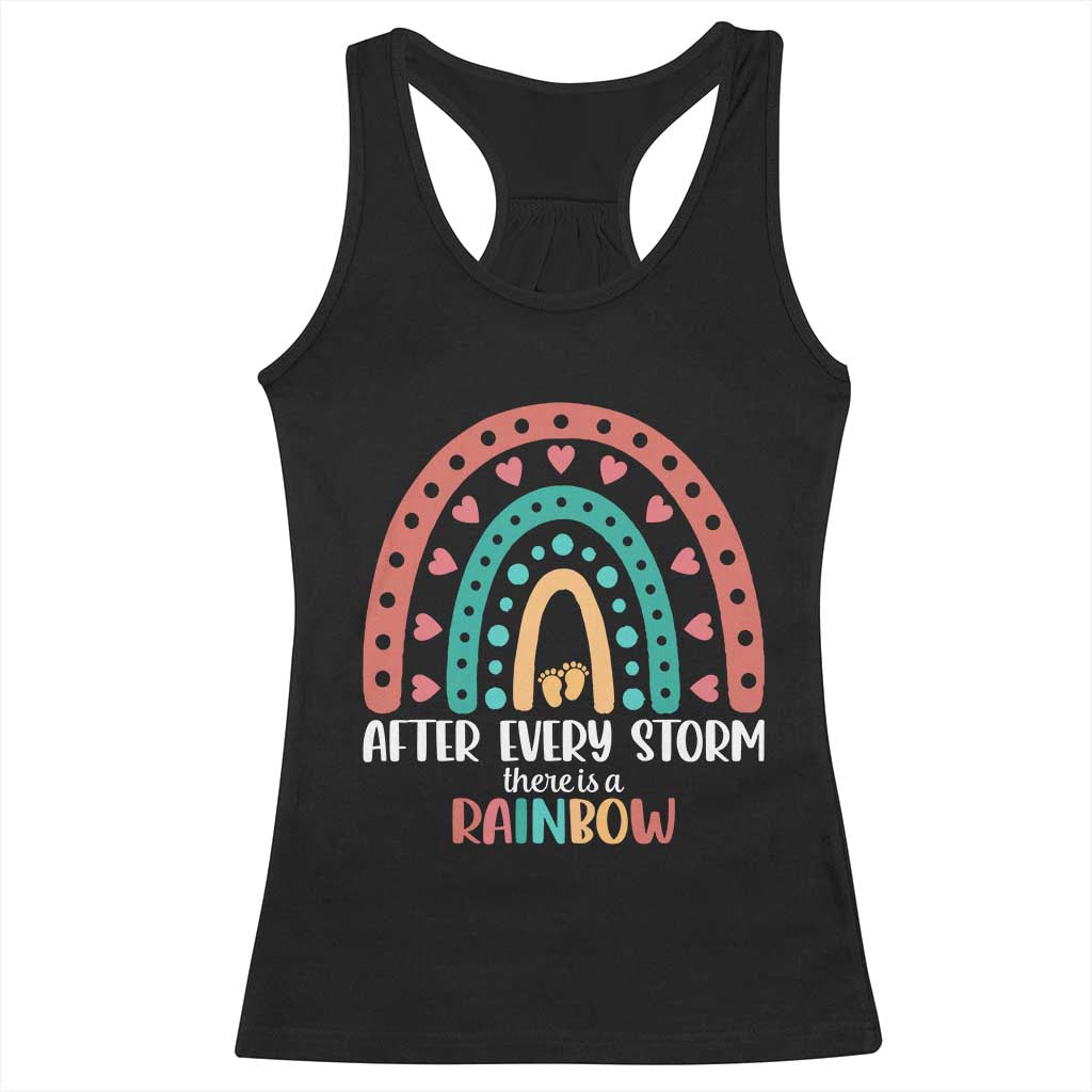 After Every Storm There Is A Rainbow Racerback Tank Top Pregnancy Announcement TS11 Black Print Your Wear