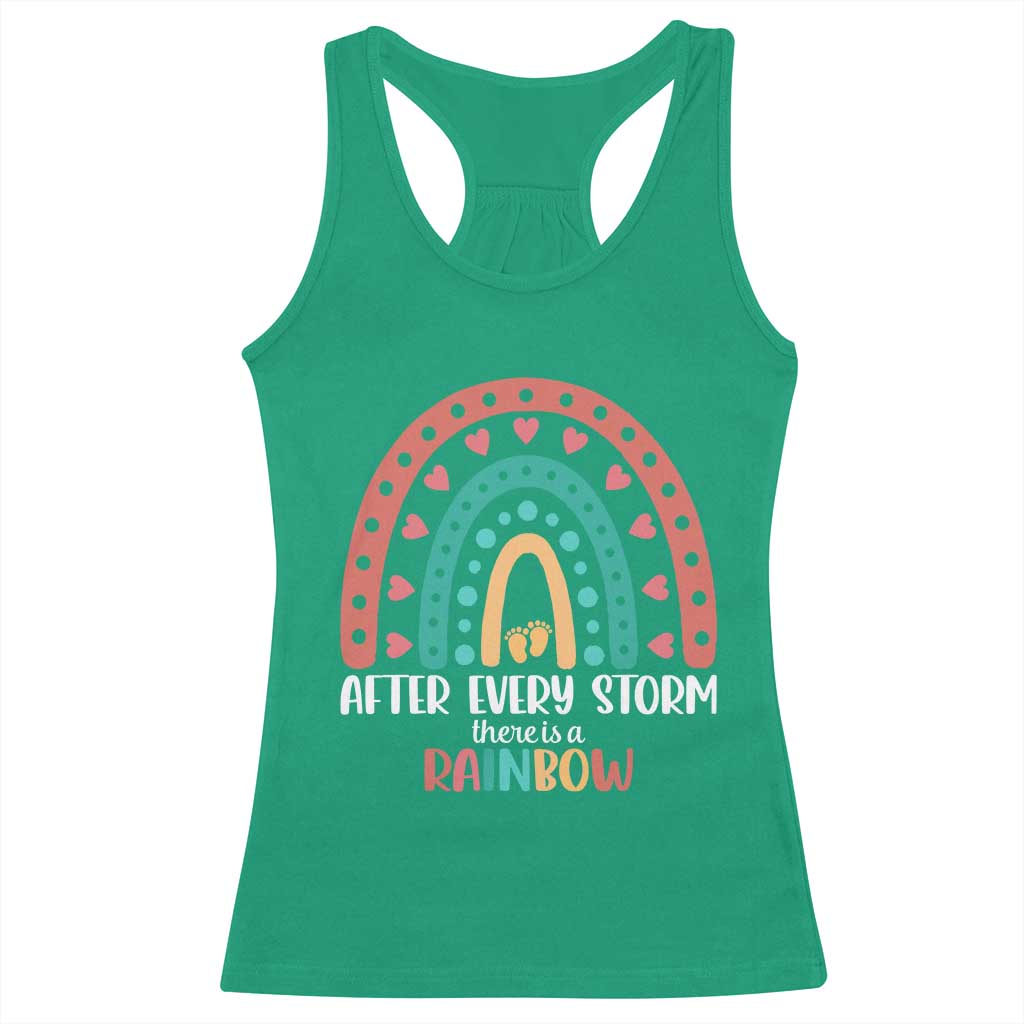 After Every Storm There Is A Rainbow Racerback Tank Top Pregnancy Announcement TS11 Irish Green Print Your Wear