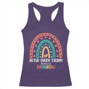 After Every Storm There Is A Rainbow Racerback Tank Top Pregnancy Announcement TS11 Purple Print Your Wear