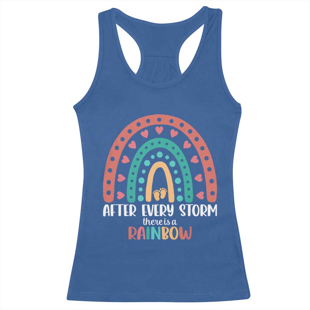 After Every Storm There Is A Rainbow Racerback Tank Top Pregnancy Announcement TS11 Royal Blue Print Your Wear