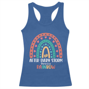 After Every Storm There Is A Rainbow Racerback Tank Top Pregnancy Announcement TS11 Royal Blue Print Your Wear